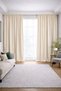 Velvet Chenille Extra Foam Single Wing Living Room Living Room Background Curtain Cream