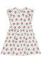 Cherry Patterned Dress for 6-9 Years - Ecru
