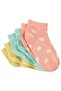 Civil Girl's Flower 3-Piece Girls' Booties Socks |   Printed |   School Nursery and Daily Use - 2