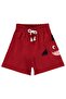 Shark Embroidered Shorts for Ages 2-5 - Red