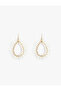 Steel Mixed Material Dangle Oversized Straw Earrings