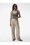 Beli Lace-Up Aerobin Satin Wide-Leg Trousers