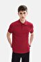 Burgundy Regular Fit Knitted Polo Neck T-Shirt