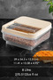 3 Pieces 8 Lt Food Pulses Storage Container with Sliding Lid - Kitchen Organizer Tea Flour Storage Box Cream - 3