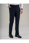 Slim Fit Bel Detailed Trousers Navy Blue T14822 - 3