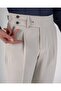 Slim Fit Belt Detailed Buckle Pants Stone T20037-25 - 2