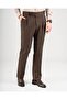 Slim Fit Bel Detailed Trousers Brown T14916 - 5