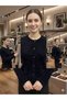 Women's Black Crew Neck Soft Textured Knitwear Cardigan - 2