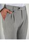 Slim Fit Bel Detailed Trousers Gray T20036-04 - 7