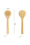 Bamboo Back Brush with Boar Bristles – Long Handle Exfoliating Bath & Shower Brush - 2