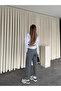 Gray Classic Straight Cut Trousers - 9957 - 5