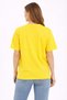 Unisex Oversize Yellow T-Shirt 100% Cotton Flight Minimal Print Loose Streetwear Women Men T-Shirt - 5