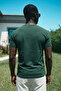 Men's Relaxed Casual Summer Dark Green T-Shirt - 3