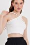 Woman's Strappy Crop Camisole Ecru - 4