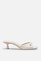 Flora Women's Short Heeled Slippers with Bow on the Front A006-K2606 - 3
