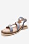 Morez Blue Suede Genuine Leather Women's Sandals - 6