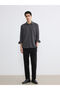 Anthracite Regular Fit Men's Crinkle Shirt