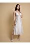 Elegant Lace Detailed Ecru Satin Nightgown & Dressing Gown Set - 3