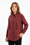Shirt with Two Front Pockets and Buckle Detail 191 Claret Red