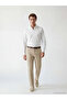 White Regular Fit Striped Men's Shirt - 4