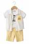 Car Embroidery Detailed Shirt and Shorts Summer Boys' Set - 2