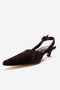Dioris Brown Suede Genuine Leather Women's Low Heel Shoes - 6