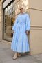 Layered Lined Long Dress - Baby Blue