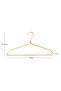 6 Pieces Gold Metal Clothes Hangers, Garment Hangers 21.5X42X1 - 6