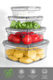 8-Piece Square Leak-Proof Storage Container Set - Organizer Food Container 2X(275-500-850-1350)Ml Anthracite - 3