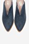 Toen Denim Blue Suede Genuine Leather Women's Thick Heeled Slippers - 2