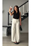 White tensl stone wide leg jeans - 3