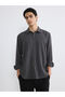Anthracite Regular Fit Men's Crinkle Shirt - 4