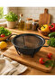 26 cm Black Coated Stainless Steel Strainer |   Durable Kitchen Strainer - 2