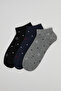3 Pack Patterned Ankle Socks