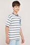 Striped T-Shirt With Crew Neck and Short Sleeves - 6