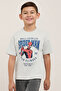 Spider-Man Print T-Shirt with Crew Neck and Short Sleeves