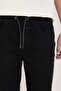 Solid Jogger Jeans with Drawstring Waist - 6