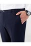 Italian Style Slim Fit Men's Trousers with Details in Navy Blue T13950 - 2