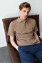 Men's Polo Neck T-Shirt Tan - 5