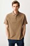 Men's Polo Neck T-Shirt Tan - 4
