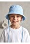 100% Cotton Blue Summer Unisex Children's Bucket Hat