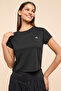 Logo Detail Active T-Shirt With Crew Neck and Short Sleeves - 2