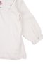 Baby Girl Ecru Beige Floral Embroidered Bandana Three-Piece Set - 6