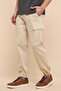 Solid Cargo Jeans with Button Closure - 5