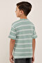 Striped T-Shirt with Crew Neck and Short Sleeves - 5
