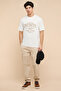 Typography Print T-Shirt with Crew Neck and Short Sleeves - 2