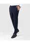 Italian Style Slim Fit Men's Trousers with Details in Navy Blue T13950 - 5