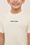 Embroidery Detail T-Shirt with Crew Neck and Short Sleeves - 6