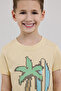 Printed T-Shirt with Crew Neck and Short Sleeves - 5