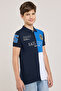 Color Block Polo T-Shirt With Short Sleeves - 5